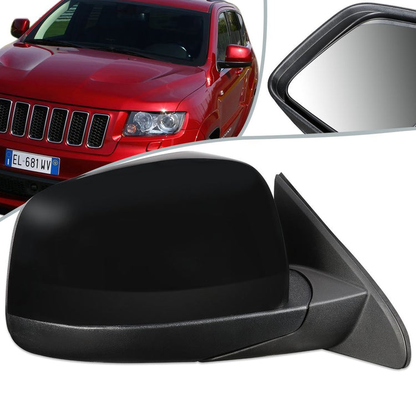 RETROVISOR MIRROR - OEM - 11-17 JEEP GRAND CHEROKEE - POWERED - HEATED - TEXTURED - BLACK - RIGHT