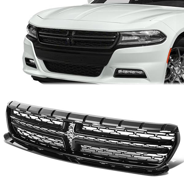 nan GRILLE - 15-18 DODGE CHARGER - DOES NOT FIT SRT MODELS - OE STYLE - BLACK