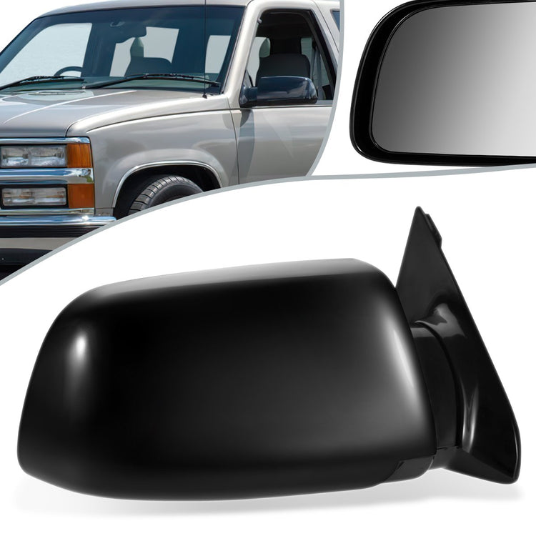 RETROVISOR MIRROR - OEM - 81-91 CHEVY TAHOE, SUBURBAN - MANUAL - BLACK MATERIAL - RIGHT