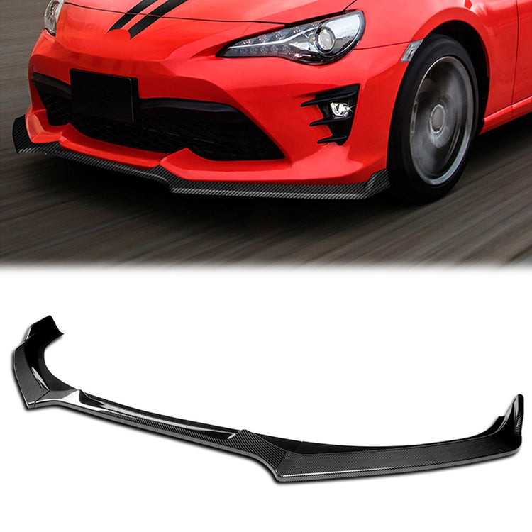 LIP FRONTAL 17-20 TOYOTA 86 - REQUIRES DRILLING BUMPER FOR INSTALLATION - 3PC - CARBON FIBER LOOK