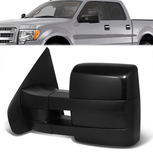 RETROVISOR MIRROR - OE STYLE - FORD F-150 09-14 - WITH POWER DUAL MIRROR WITH HEATED GLASS - DRIVER SIDE - PAINT TO MATCH - BLACK