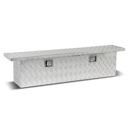 CAJA DE HERRAMIENTAS TRUCK CROSSOVER - W/ LOCK & KEY - ALUMINUM - 69" X 12" X 15.5" - SILVER