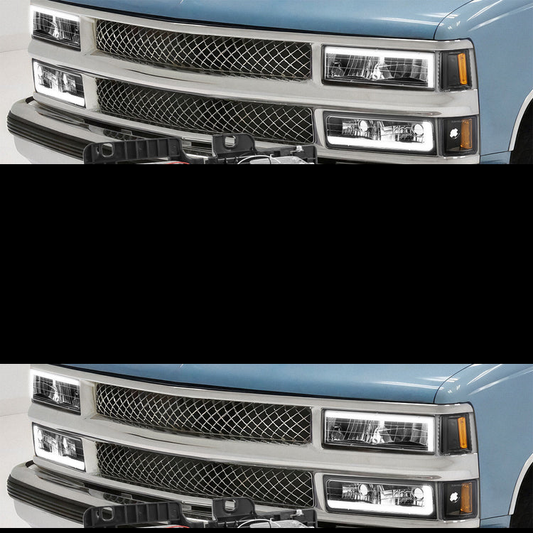 FAROS CLEAR LENS,AMBER REFLECTOR,BLACK HOUSING - 8PCS - LED BAR - 94 CHEVROLET BLAZER / 94-99 CHEVROLET C1500 / 94-99 CHEVROLET C1500 SUBURBAN / 94-00 CHEVROLET C2500 / 94-99 CHEVROLET C2500 SUBURBAN / 94-00 CHEVROLET C3500 / 94-99 CHEVROLET K1500 / 94-99