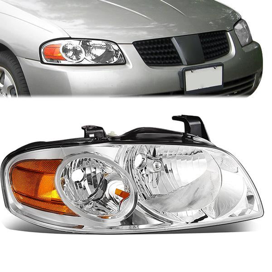 FAROS OE STYLE - 04-06 NISSAN SENTRA - USES H13 HIGH/LOW BEAM BULBS - CHROME HOUSING - RIGHT