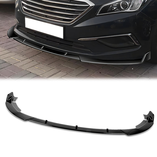 LIP FRONTAL 15-17 HYUNDAI SONATA - REQUIRES DRILLING BUMPER FOR INSTALLATION - 3PC - PAINTED GLOSS BLACK