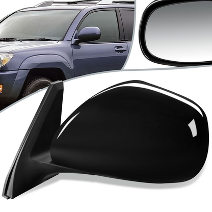 RETROVISOR MIRROR - OEM - 03-09 TOYOTA 4RUNNER - POWERED - PAINTABLE - BLACK - LEFT