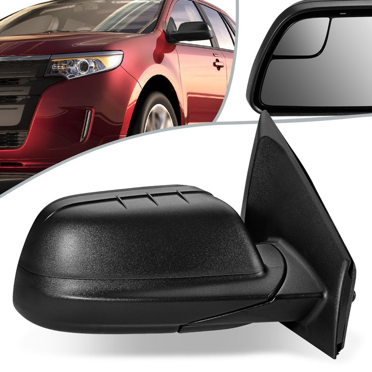RETROVISOR MIRROR - OEM - 11-14 FORD EDGE - POWERED - W/ BLIND SPOT GLASS - TEXTURED - BLACK - RIGHT