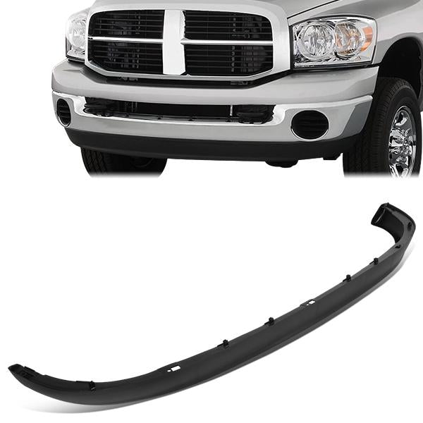 nan FRONT BUMPER LIP - 02-08 DODGE RAM 1500 / 03-09 DODGE RAM 2500, 3500 - FITS MODELS WITHOUT SPORT PACKAGE - FITS MODELS WITH STEEL CHROME BUMPER ONLY - BLACK