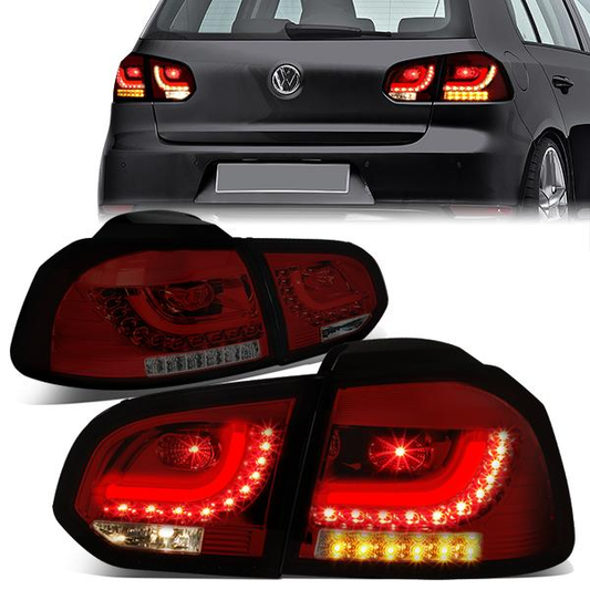 FAROS TRASEROS 10-14 VOLKSWAGEN GOLF HATCHBACK - 3D STRIP - LED - RED / SMOKE