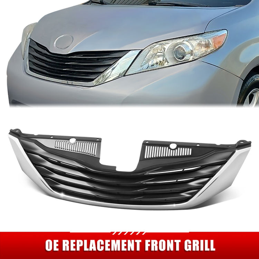 PARRILLA GRILLE - TY SIENA '11-'17/'18-'20/ GRILLE ASS'Y 11-14/ PAINTED BLACK W/CHROME MLDG/ W/O RADAR CRUISE CONTROL (LE)//PARTS.NO,TO1200334//OEM NO,5310108080