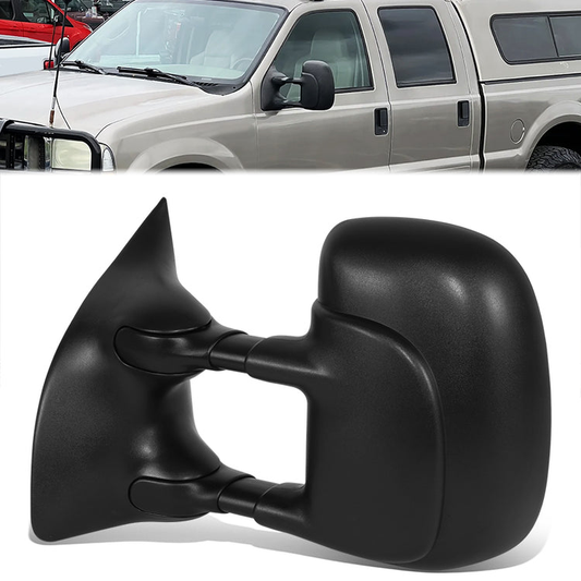 RETROVISOR MIRROR - OE STYLE - FORD F-250 SUPER DUTY 99-05 - FORD F-350 SUPER DUTY 99-05 - WITH POWER RECTANGLE CONNECTOR - DRIVER SIDE - PAINT TO MATCH - BLACK