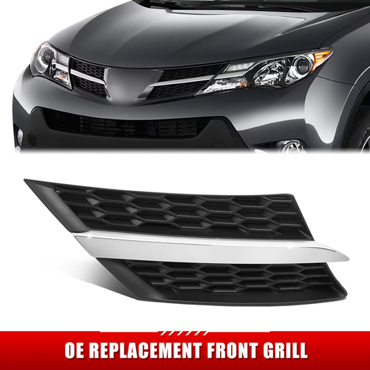 PARRILLA GRILLE - TY RV4 '13-'15/'16-'18/ GRILLE ASS'Y SIDE RH 13-15/ MAT-BLACK W/CHROME MOULDING//PARTS.NO,TO1200361//OEM NO,531050R010