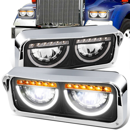 FAROS FREIGHTLINER CLASSIC 01-11 / FREIGHTLINER CLASSIC XL 01-09 / FREIGHTLINER FLD120SD 03-12 / KENWORTH T600A 86-07 / KENWORTH T800 87-19 / KENWORTH W900 81-19 / PETERBILT 357 86-08 / PETERBILT 365 08-19 / PETERBILT 378 88-07 / PETERBILT 379 85-07 /