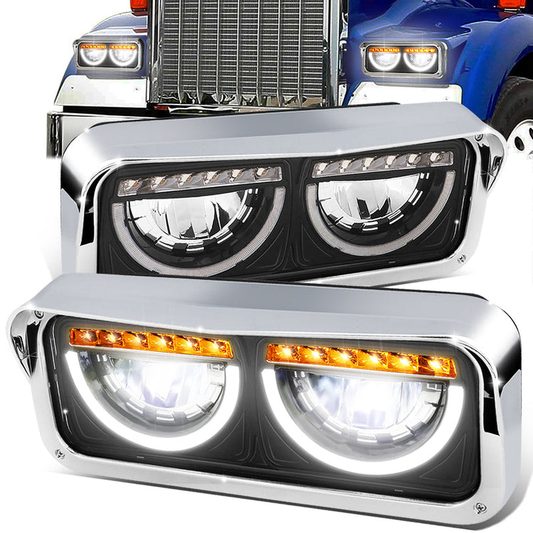 FAROS FREIGHTLINER CLASSIC 01-11 / FREIGHTLINER CLASSIC XL 01-09 / FREIGHTLINER FLD120SD 03-12 / KENWORTH T600A 86-07 / KENWORTH T800 87-19 / KENWORTH W900 81-19 / PETERBILT 357 86-08 / PETERBILT 365 08-19 / PETERBILT 378 88-07 / PETERBILT 379 85-07 /