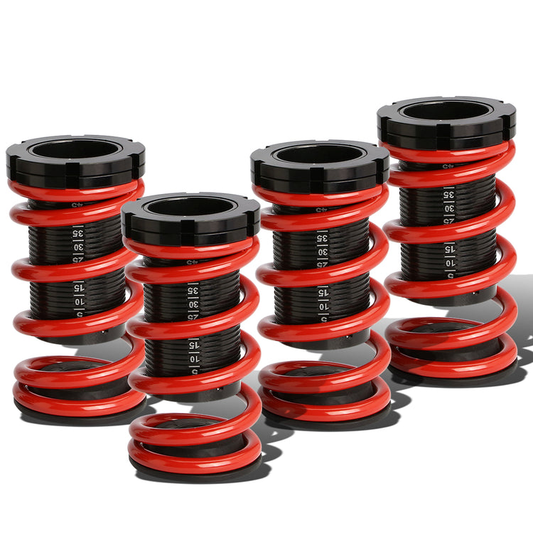 COILOVER 88-00 HONDA CIVIC / 88-91 CRX / 93-97 DEL SOL / 90-01 INTEGRA - SCALE - BLACK SLEEVES / BLACK TOP / RED SPRING