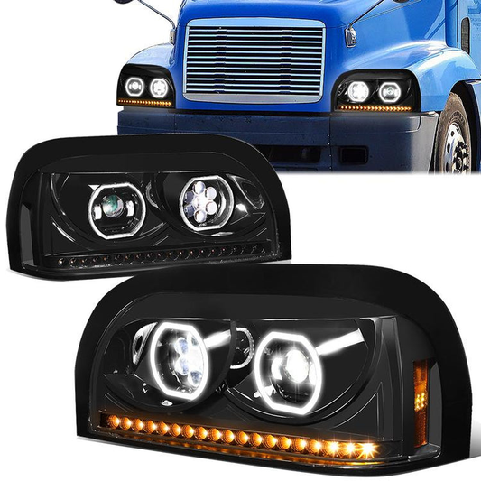 FAROS 96-10 FREIGHTLINER CENTURY PROJECTOR HEADLIGHT - BLACK