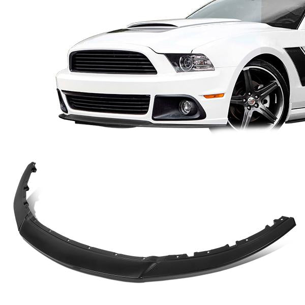 nan FRONT BUMPER LIP - 13-14 FORD MUSTANG - 3PC STYLE - MATTE BLACK