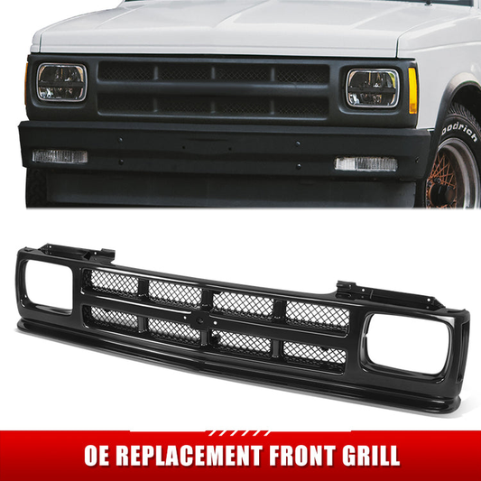 PARRILLA GRILLE - CV S10/SONOMA/JIMMY '82-'93/ GRILLE ASS'Y 93-93/ GLOSS BLACK (MESH TYPE)/ (S10) (SEALED BEAM)//PARTS.NO,GM1200387//OEM NO,15964909