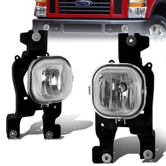 FAROS DE NIEBLA 08-10 FORD F-250, F-350, F-450, F-550 SUPER DUTY - NO SWITCH - CHROME / CLEAR