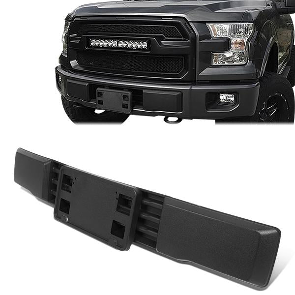 nan FRONT BUMPER TRIM PANEL - 15-17 FORD F-150 - DOES NOT FIT RAPTOR MODELS - FITS MODELS WITHOUT BLOCK HEATER / W/O GRILLE SHUTTERS - W/ LICENSE PLATE BRACKET - BLACK