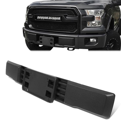 nan FRONT BUMPER TRIM PANEL - 15-17 FORD F-150 - DOES NOT FIT RAPTOR MODELS - FITS MODELS WITHOUT BLOCK HEATER / W/O GRILLE SHUTTERS - W/ LICENSE PLATE BRACKET - BLACK