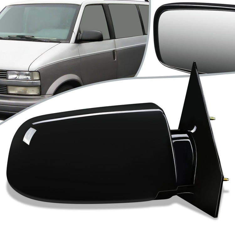 RETROVISOR MIRROR - OEM - 88-98 CHEVY ASTRO / 88-98 GMC SAFARI - POWERED - PAINTABLE - BLACK - RIGHT