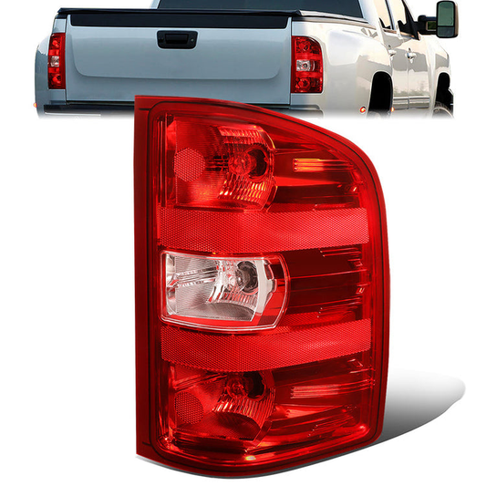 FAROS TRASEROS 07-13 CHEVY SILVERADO - RED+CLEAR - RIGHT