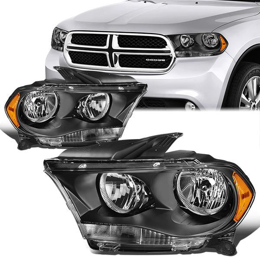 FAROS 11-13 DODGE DURANGO - BLACK HOUSING / AMBER CORNER - H11 LOW BEAM / 9005 HIGH BEAM