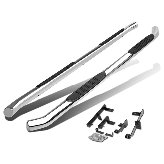 ESTRIBOS 3" - ROUND - 45 DEG - 06-12 TOYOTA RAV4 - SILVER