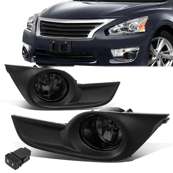 FAROS DE NIEBLA 13-15 NISSAN ALTIMA SEDAN - WITH SWITCH, BLACK BEZEL - SMOKE