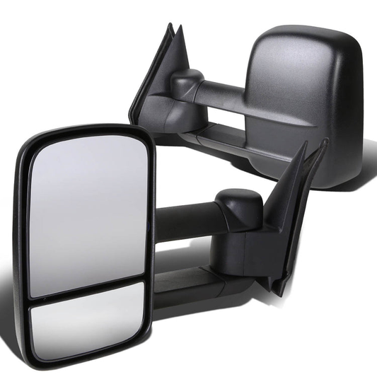 RETROVISORES EXTENDIBLES TOWING MIRROR - 88-98 CHEVY C/K 1500, GMC C/K 1500 / 88-00 CHEVY C/K 2500, K3500 , GMC C/K 2500, K3500 / 88-02 CHEVY C3500, GMC C3500 / 92-99 CHEVY SUBURBAN, GMC YUKON / 95-99 CHEVY TAHOE - PAIR - POWERED W/O HEATED W/O SIGNAL -