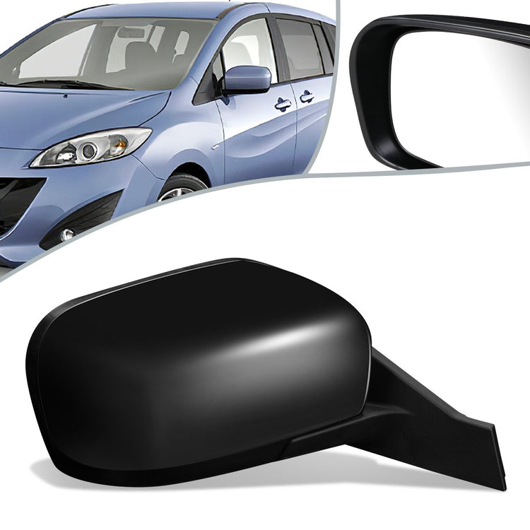 RETROVISOR MIRROR - OEM - 11-17 MAZDA 5 - POWERED - FOLDING - BLACK MATERIAL - RIGHT