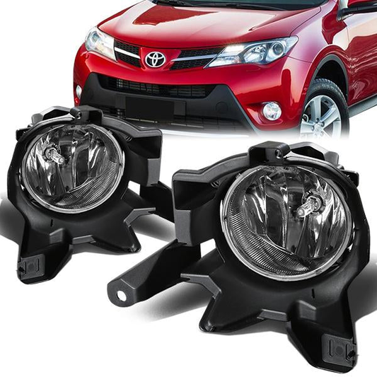 FAROS DE NIEBLA 13-16 TOYOTA RAV4 - W/ SWITCH - H16 BULB - CLEAR