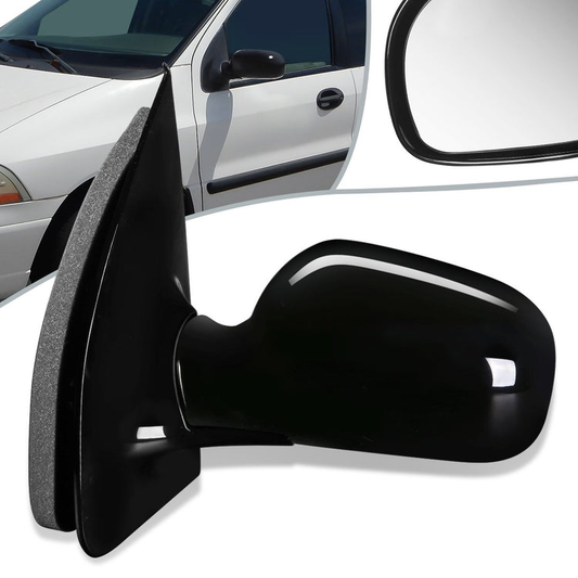RETROVISOR MIRROR - OEM - 99-03 FORD WINDSTAR - MANUAL - PAINTABLE - BLACK - LEFT