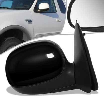 RETROVISOR MIRROR - OEM - 97-03 FORD F-150 / 97-99 FORD F-250 - MANUAL - PAINTABLE - BLACK - RIGHT