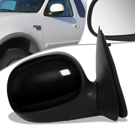 RETROVISOR MIRROR - OEM - 97-03 FORD F-150 / 97-99 FORD F-250 - MANUAL - PAINTABLE - BLACK - RIGHT