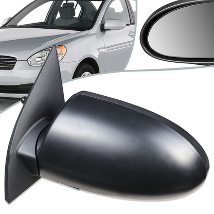 RETROVISOR MIRROR - OEM - 06-09 HYUNDAI ACCENT - MANUAL - TEXTURED - BLACK - LEFT