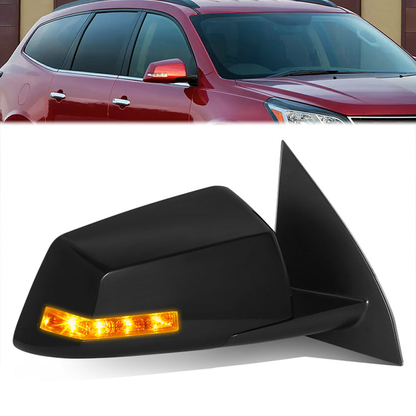 RETROVISOR MIRROR - OE STYLE - CHEVROLET TRAVERSE 2009-2014 - WITH POWER WITH HEATED WITH SIGNAL WITH BLIND SPOT - PASSENGER RIGHT SIDE - BLACK