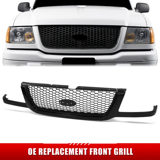 PARRILLA GRILLE - FD RANGR '98-'00/01-'03/04-05/ GRILLE ASS'Y 01-03/ BLACK/DARK-GRAY (PTM)/ (W/HONEYCOMB INSERT)//PARTS.NO,FO1200395//OEM NO,3L5Z8200BA