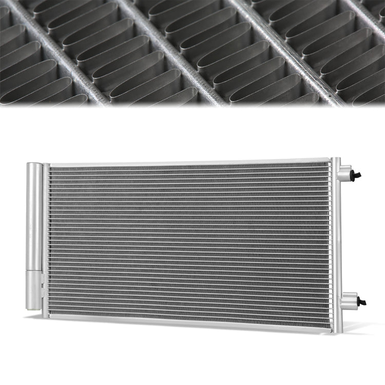 CONDENSADOR FIAT 500X 2016-2018 / JEEP RENEGADE 2015-2021 / RAM PROMASTER CITY 2015-2022 - FOR 2.4L MODEL - ALUMINUM - SILVER