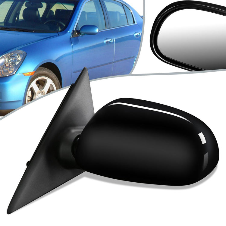 RETROVISOR MIRROR - OEM - 03-06 INFINITI G 35 SEDAN - POWERED - TEXTURED - BLACK - LEFT