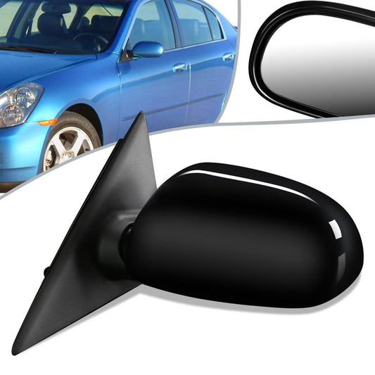 RETROVISOR MIRROR - OEM - 03-06 INFINITI G 35 SEDAN - POWERED - TEXTURED - BLACK - LEFT