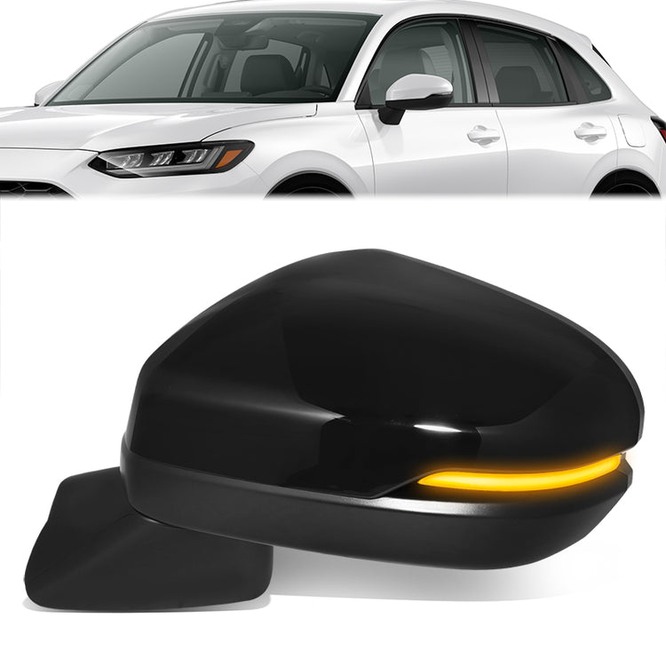 RETROVISOR MIRROR - OE STYLE - HONDA HR-V 23-24 - WITH POWER WITH HEATED WITH SIGNAL WITH BLIND SPOT - DRIVER SIDE - PAINT TO MATCH - BLACK