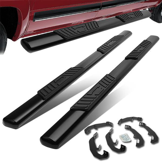 ESTRIBOS 5" - OVAL - STRAIGHT - 19-20 CHEVY SILVERADO - CREW CAB - BLACK