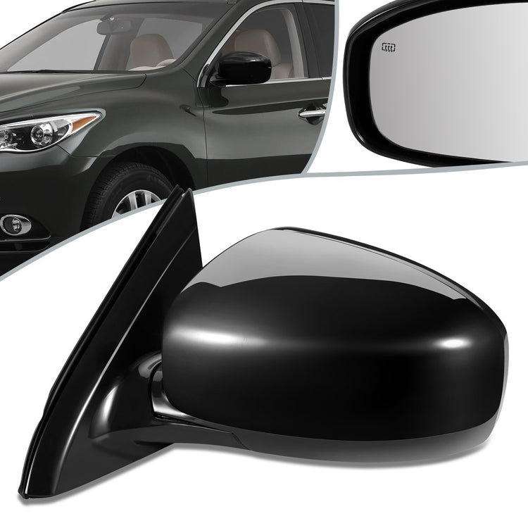 RETROVISOR MIRROR - OEM - 13-15 INFINITI JX35, QX60 - POWERED - HEATED - POWER FOLDING - BLACK MATERIAL - LEFT