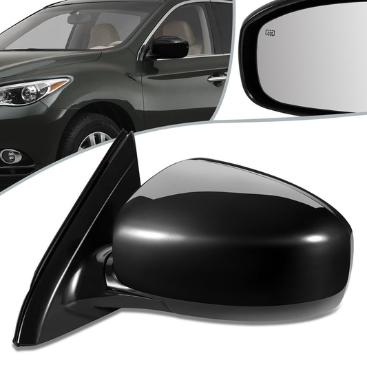 RETROVISOR MIRROR - OEM - 13-15 INFINITI JX35, QX60 - POWERED - HEATED - POWER FOLDING - BLACK MATERIAL - LEFT