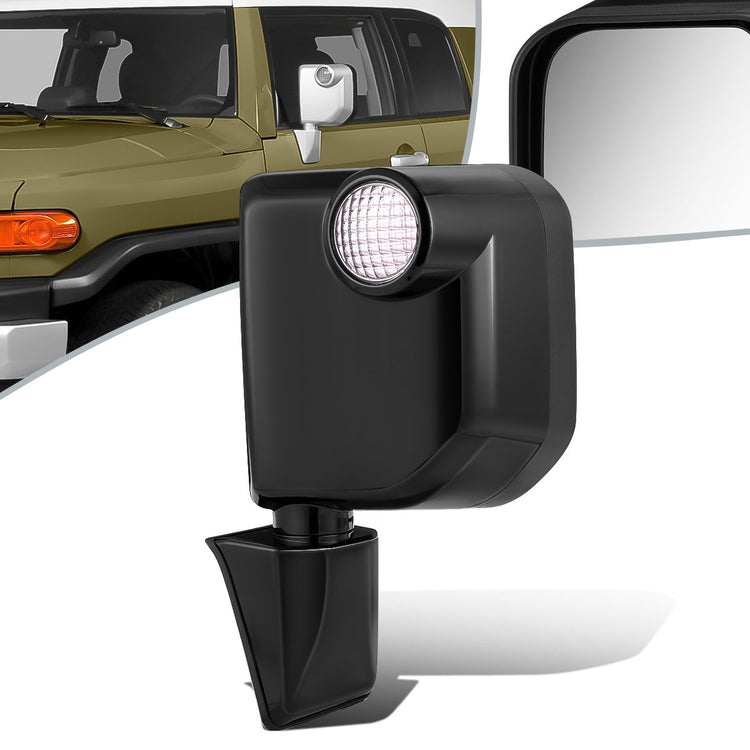 RETROVISOR MIRROR - OEM - 07-15 TOYOTA FJ CRUISER - POWERED - W/ SIGNAL LIGHT - BLACK - LEFT