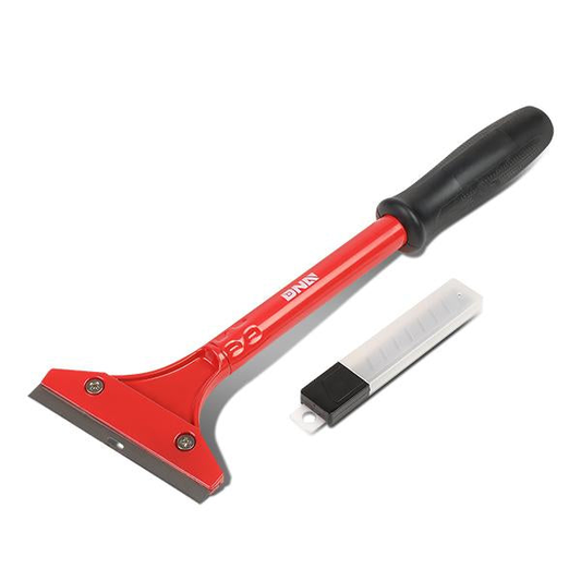 HERRAMIENTAS DNA LOGO - 13" HANDLE - W/ 4" BLADE REPLACEMENT - BLACK RUBBER GRIP / RED