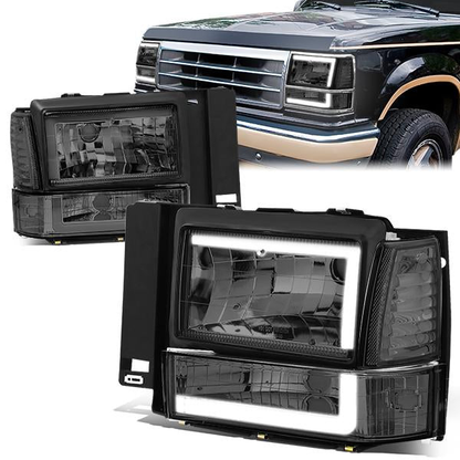 FAROS 91-94 FORD EXPLORER - LED RUNNING LIGHTS REQUIRE TAPPING INTO EXISTING WIRING - LED DRL - SMOKE HOUSING / CLEAR CORNER - 9004 LOW BEAM / 9004 HIGH BEAM