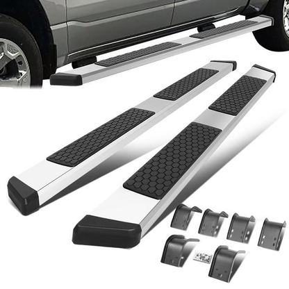 ESTRIBOS 5.5" - HONEYCOMB STEP PAD - 09-15 DODGE RAM 1500 / 11-15 DODGE RAM 2500, 3500 - CREW CAB - CHROME / BLACK